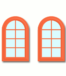Două ferestre arcuite