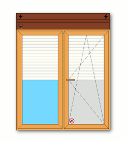 Ролета интегрированная с окном